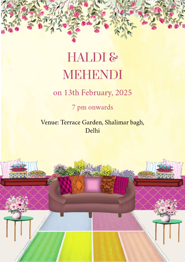 Peach Serenity wedding invitation template - Page 3