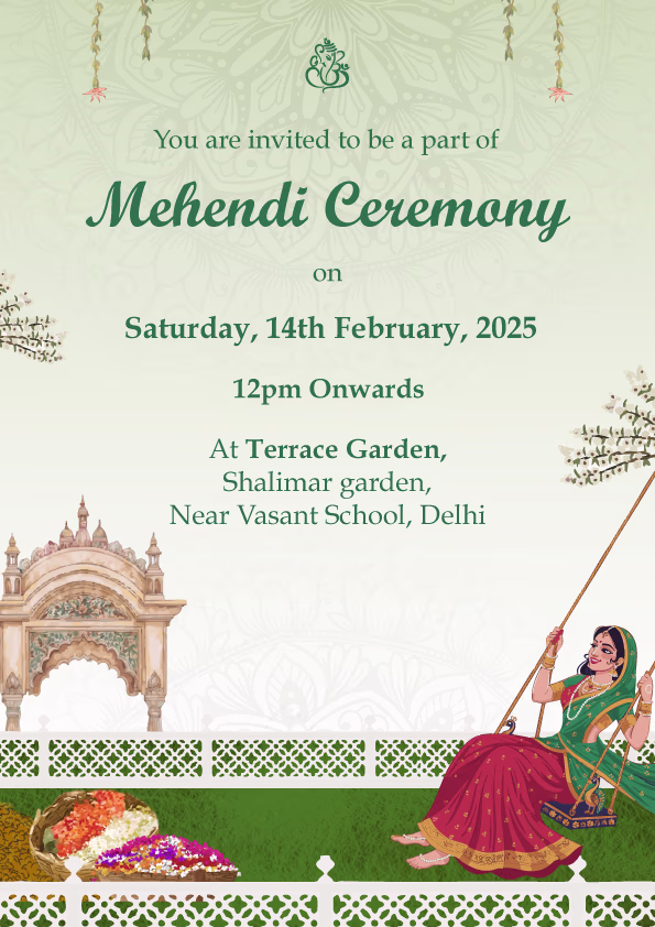 Radha Krishna wedding invitation template - Page 4