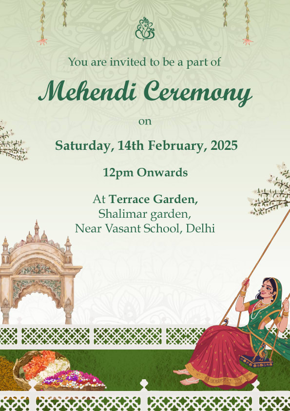 Radha Krishna wedding invitation template - Page 4