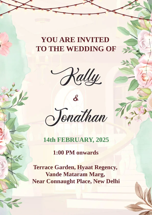 Wedding invitation sample 1