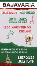 Argentina vs England - Game Watch Party