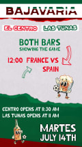 France vs Spain – Game Screening at Bajavaria El Centro