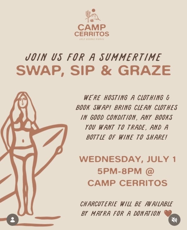 Summertime Swap, Sip & Graze