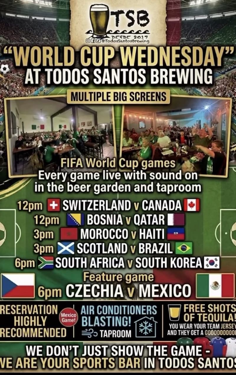 World Cup Wednesday at Todos Santos Brewing