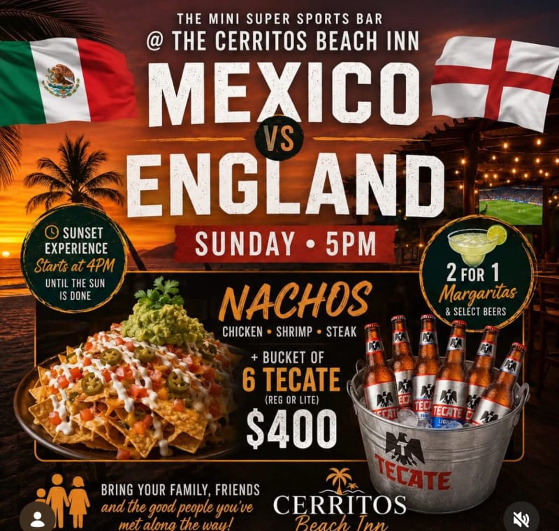 Mexico vs England – Watch Party at The Mini Super Sports Bar
