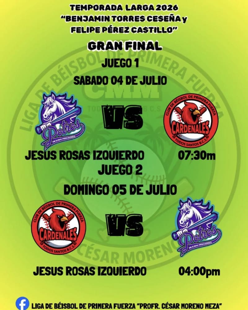 Gran Final – Juego 2: Cardenales vs Potros