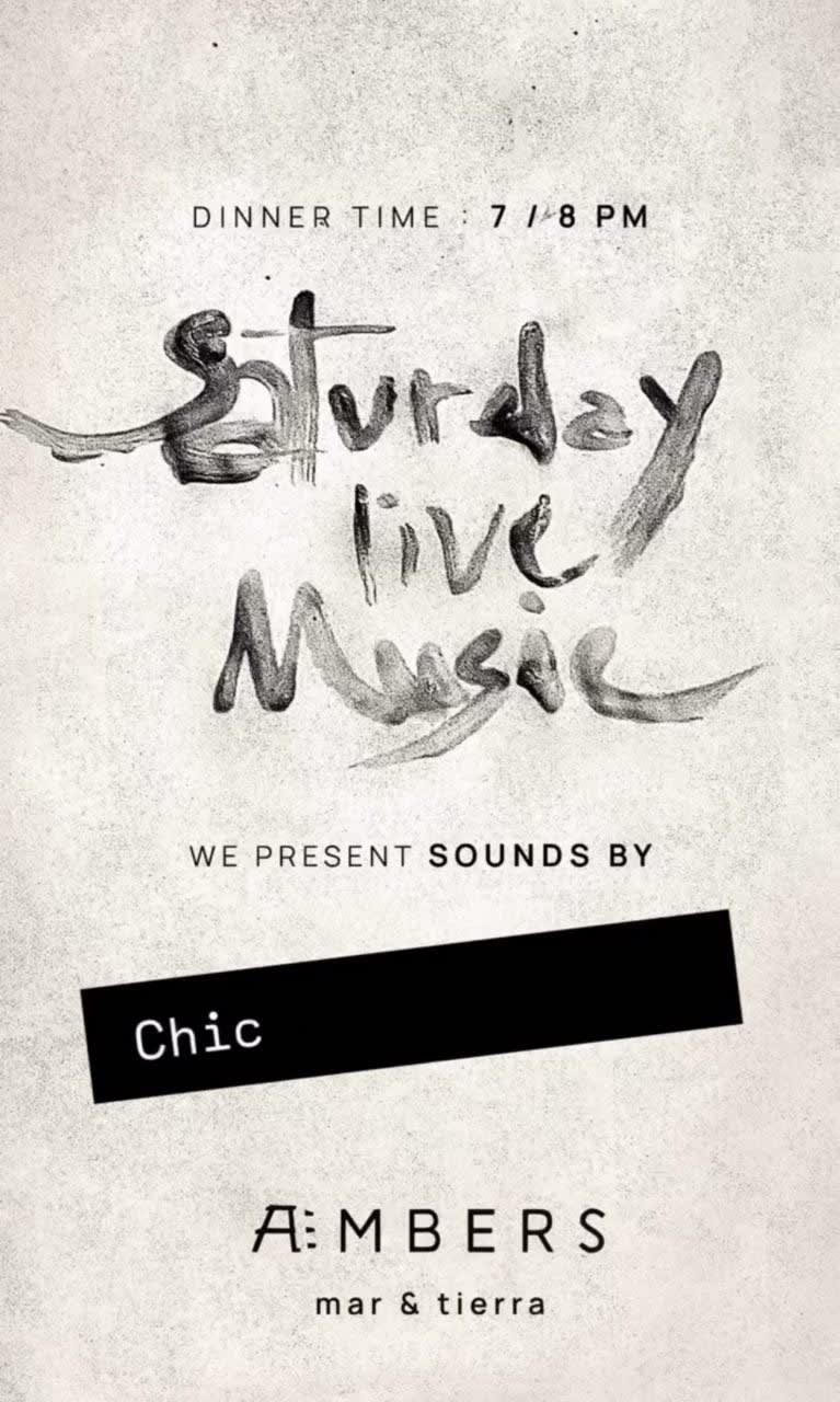 Saturday Live Music with Chic