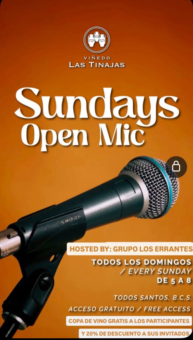 Sundays Open Mic Viñedo Las Tinajas