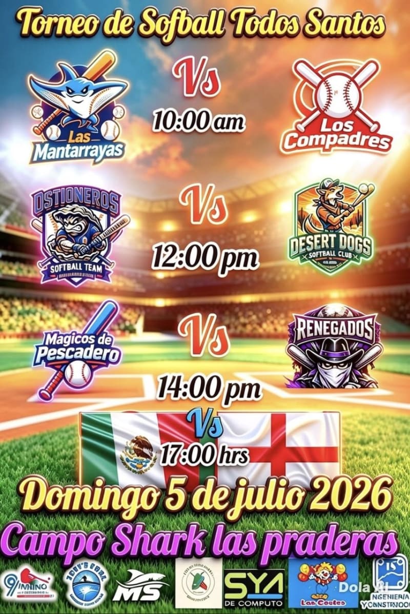 Torneo de Softball Todos Santos: Las Mantarrayas vs Los Compadres