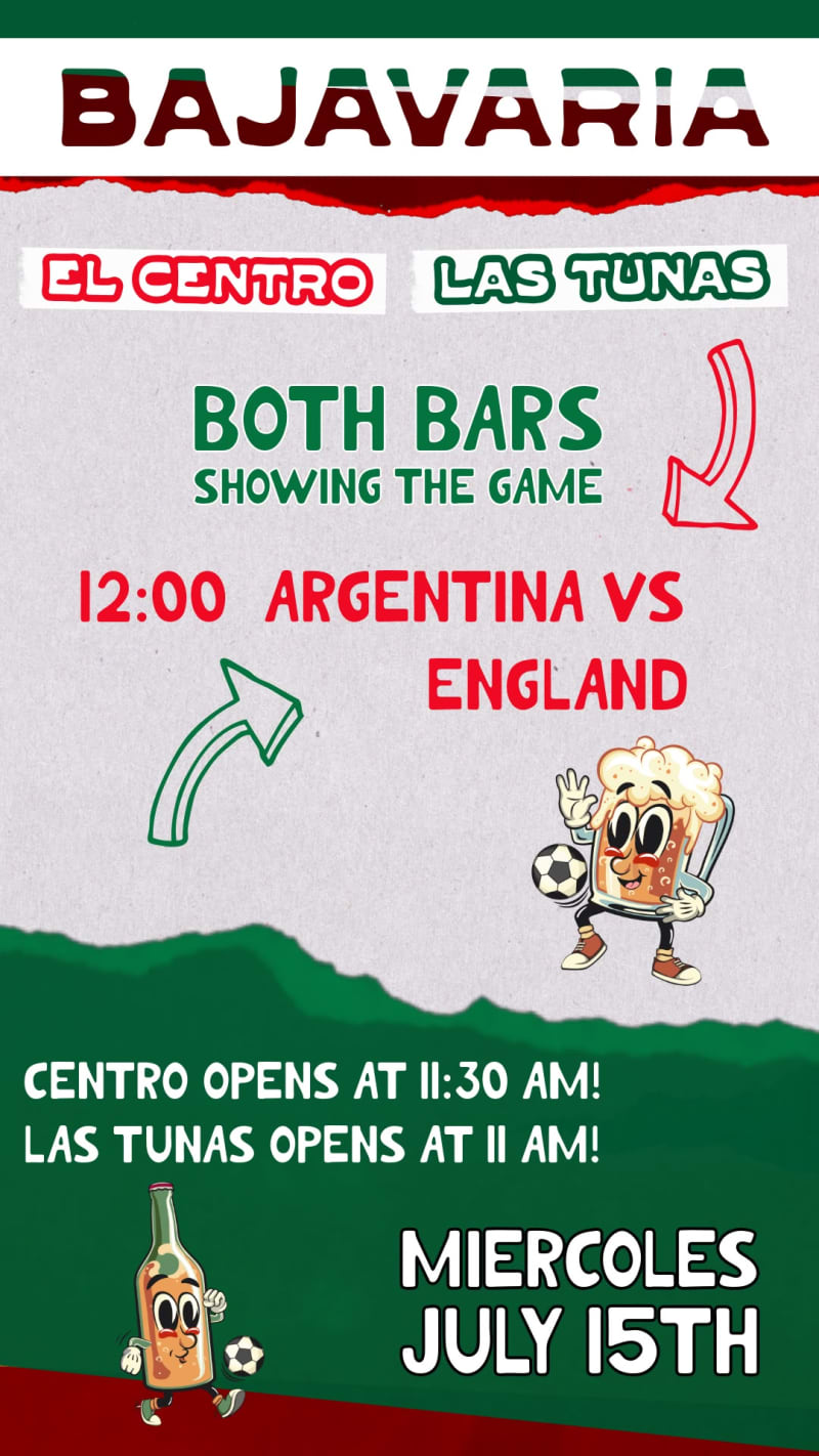 Argentina vs England - Game Watch Party at Bajavaria