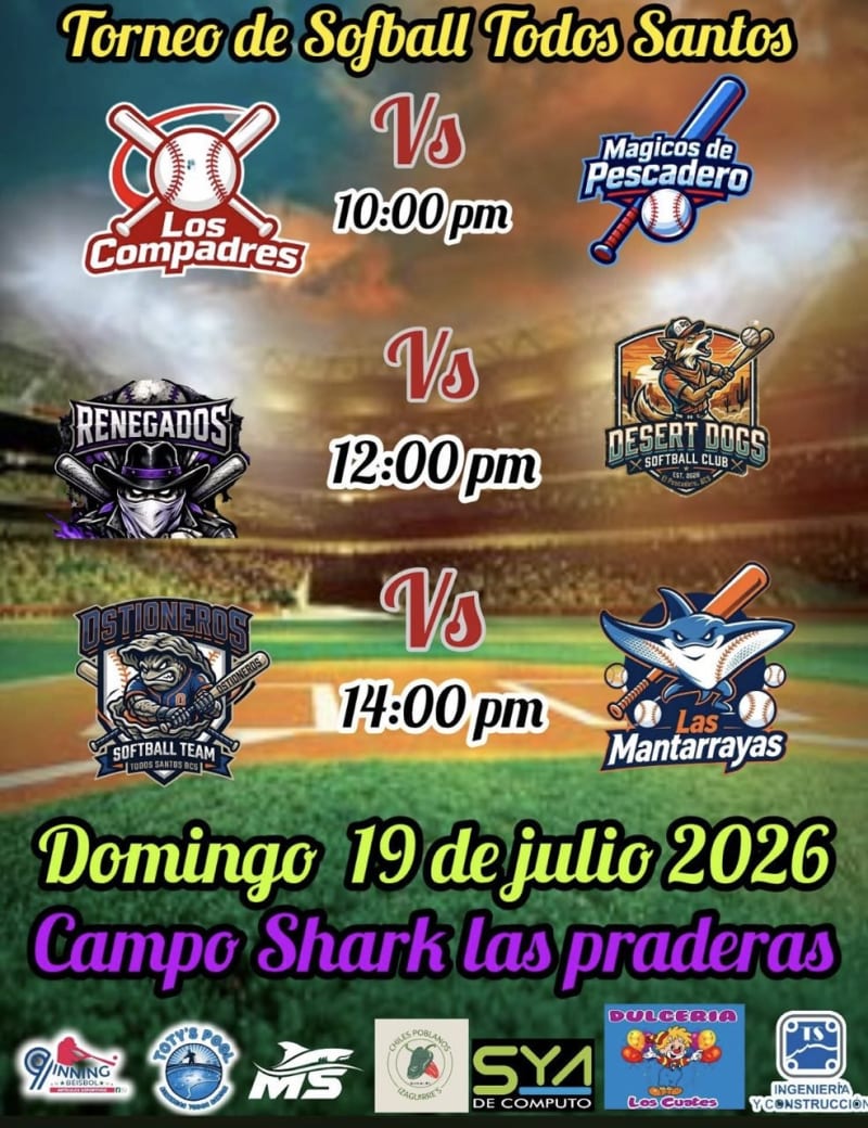 Torneo de Softball Todos Santos: Los Compadres vs Mágicos de Pescadero