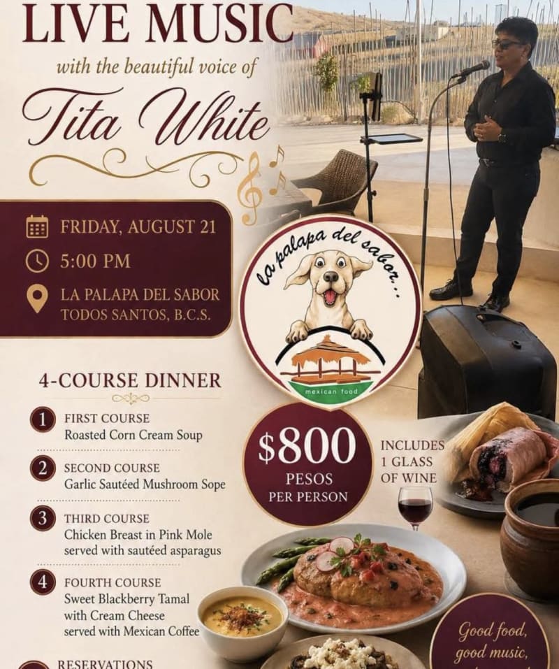 Live Music with Tita White – 4-Course Dinner