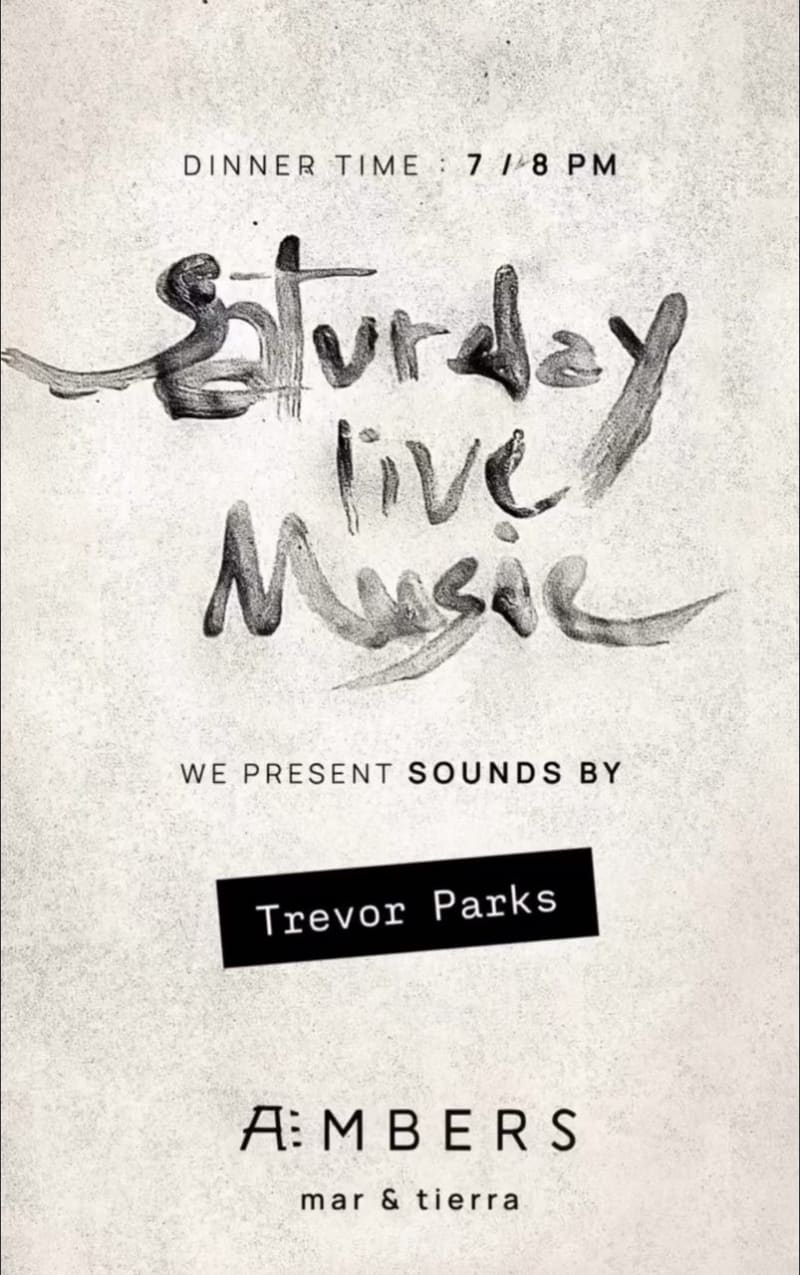 Saturday Live Music with Trevor Parks
