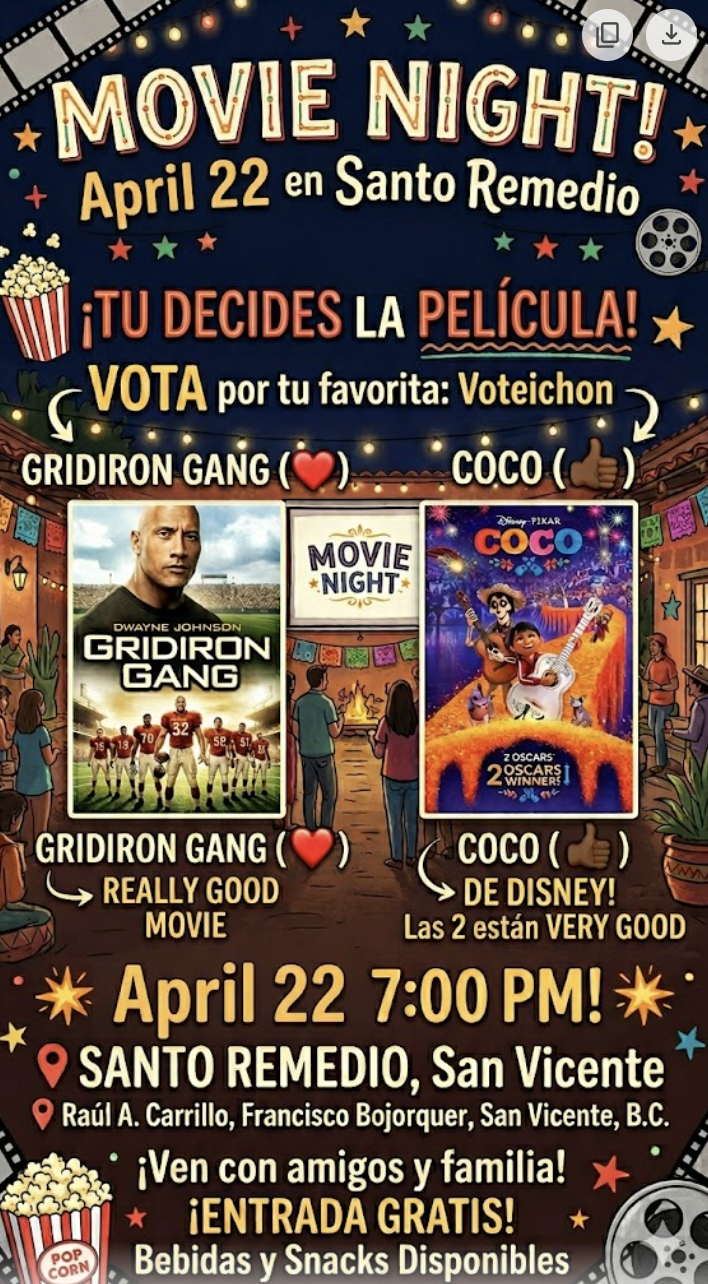 Movie Night- Two movies! Coco and Gridiron Gang