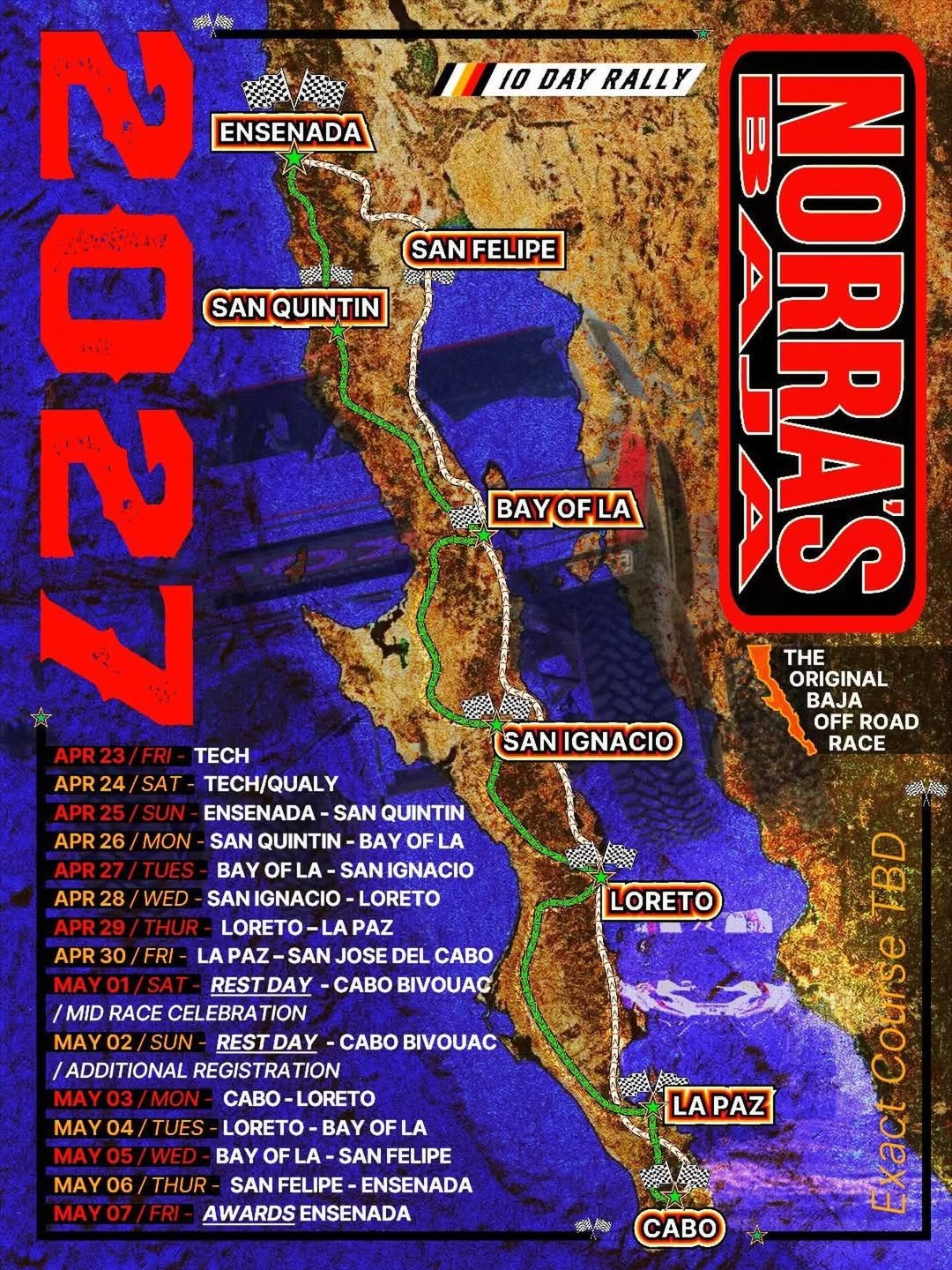 NORRA's Baja 2027 – 10 Day Rally