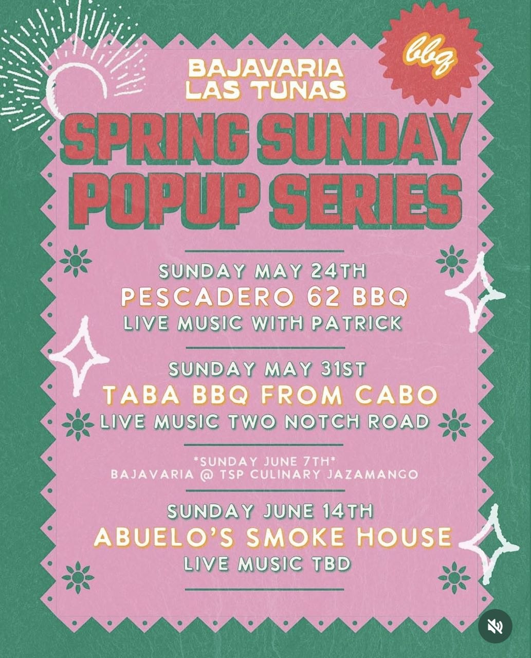 Spring Sunday Popup Series at Las Tunas Bajavaria — Abuelo's Smoke House