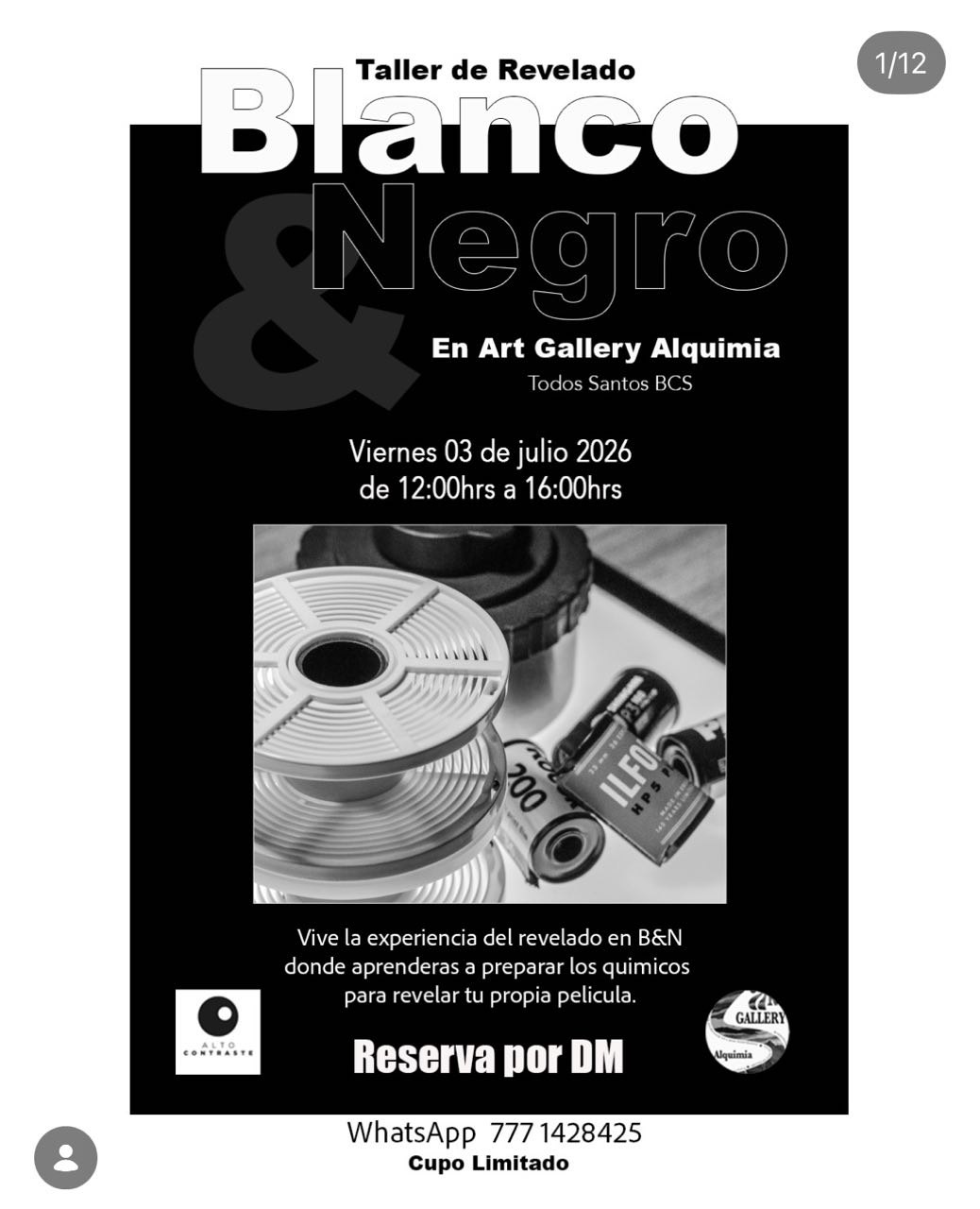 Taller de Revelado Blanco & Negro
