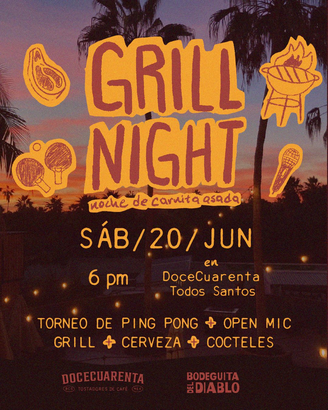 Grill night en DoceCuarenta x Bodeguita del Diablo