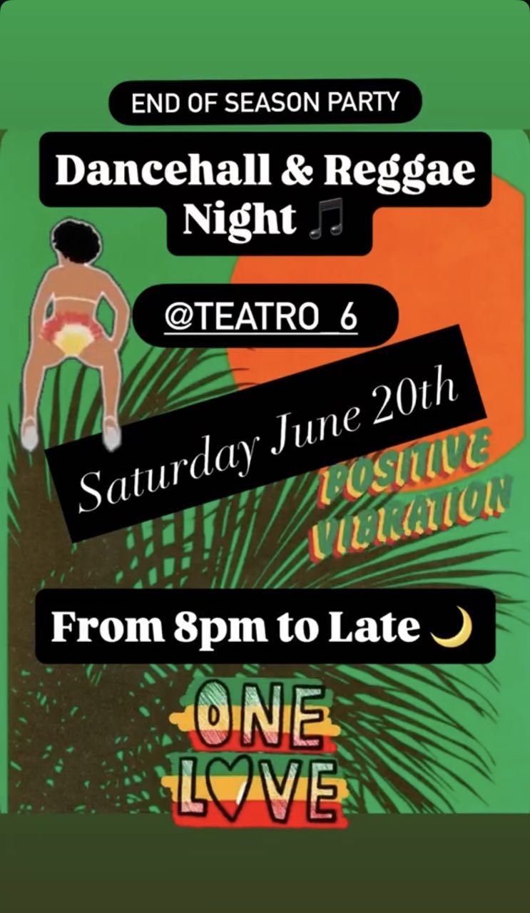 Dancehall & Reggae Night – End of Season Party