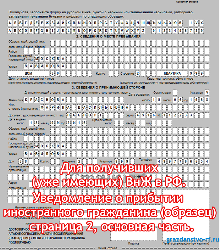 Регистрация и прописка иностранца по ВНЖ