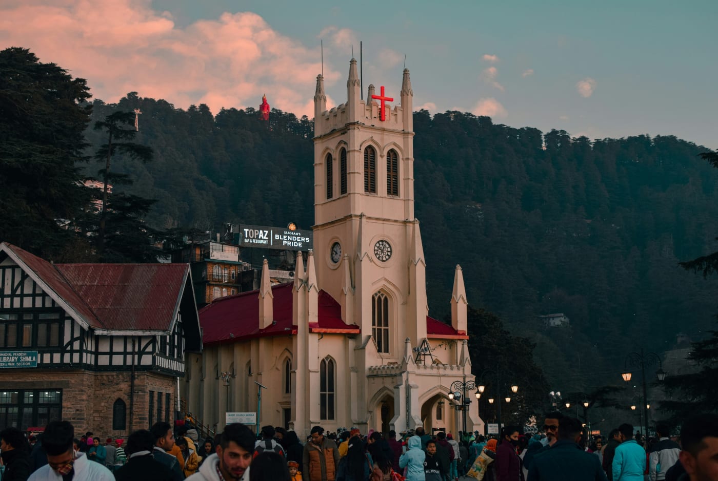 Kufri Shimla panoramic Himalayan snow landscape winter