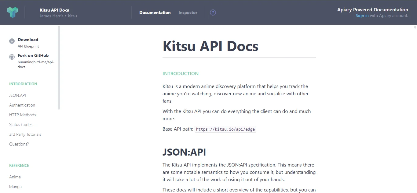 Kitsu API