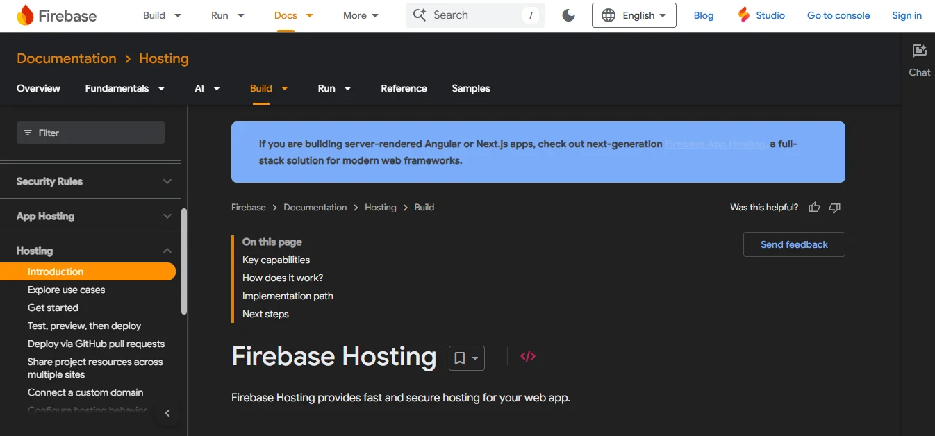 Firebase Hosting