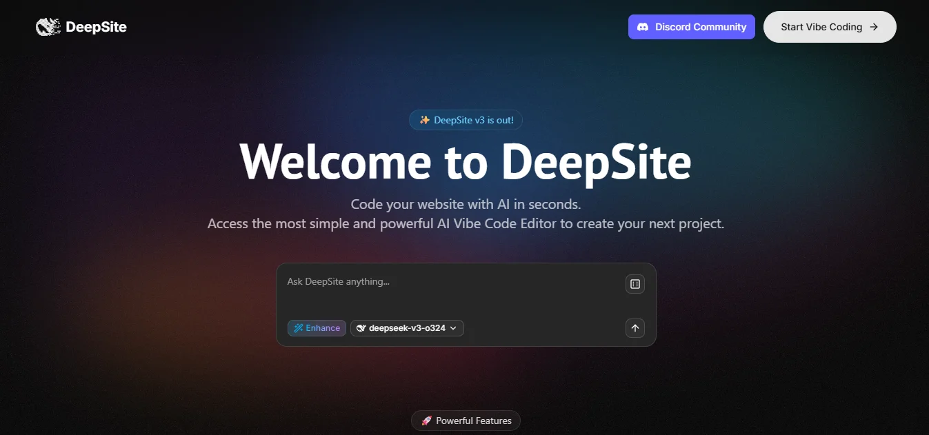 DeepSite (Hugging Face)