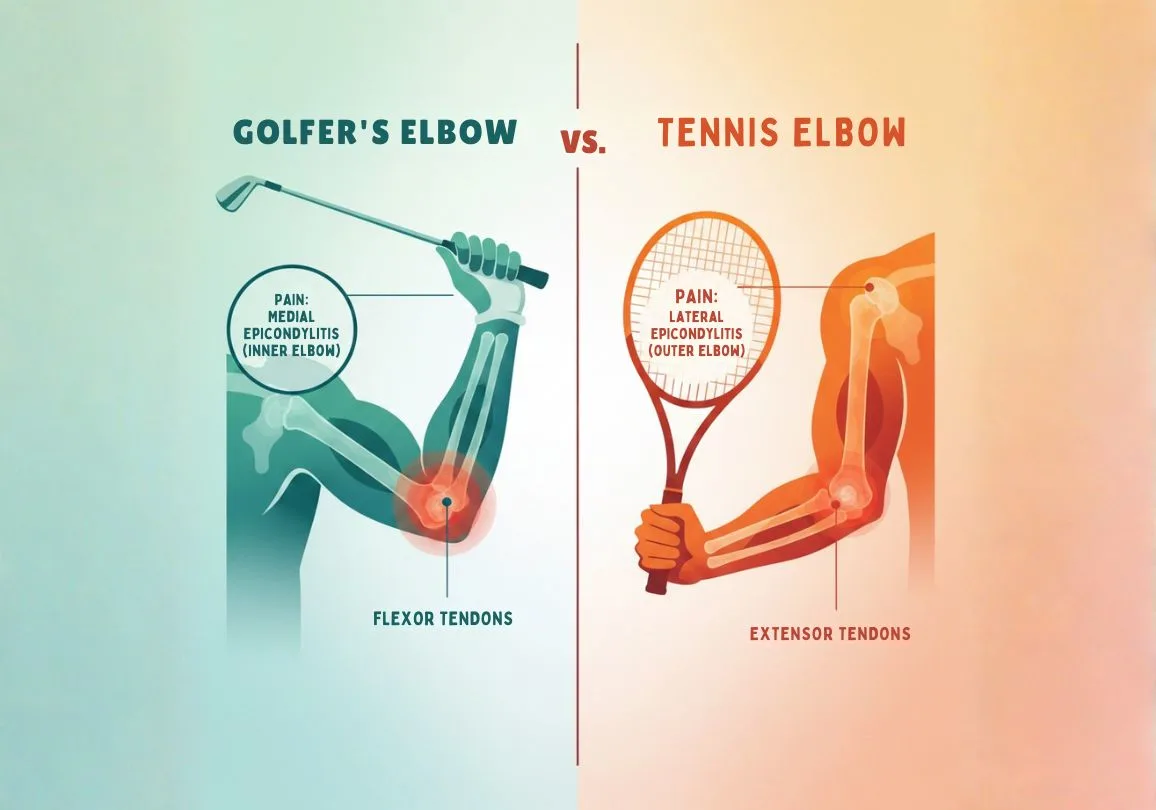 Tennis elbow vs Golfer's Elbow