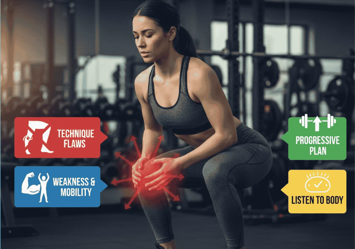 knee pain while squatting