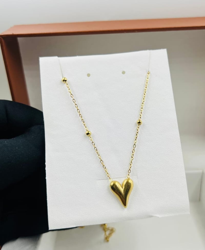 Gold steel necklace 