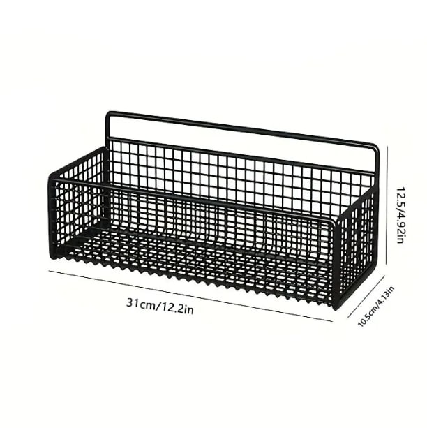 Large Iron Kitchen Wall Rack – No-Drill, Space-Saving Organizer for Utensils & Bottles