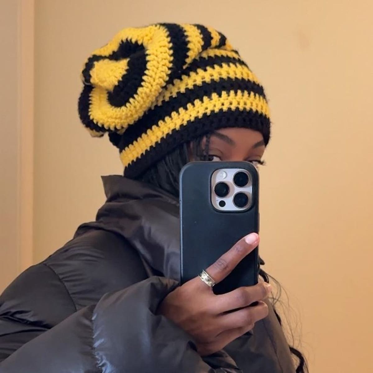 Crochet slouchie beanie in different colours