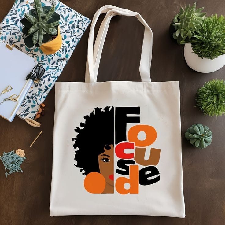 FOCUSED CANVAS TOTE BAG