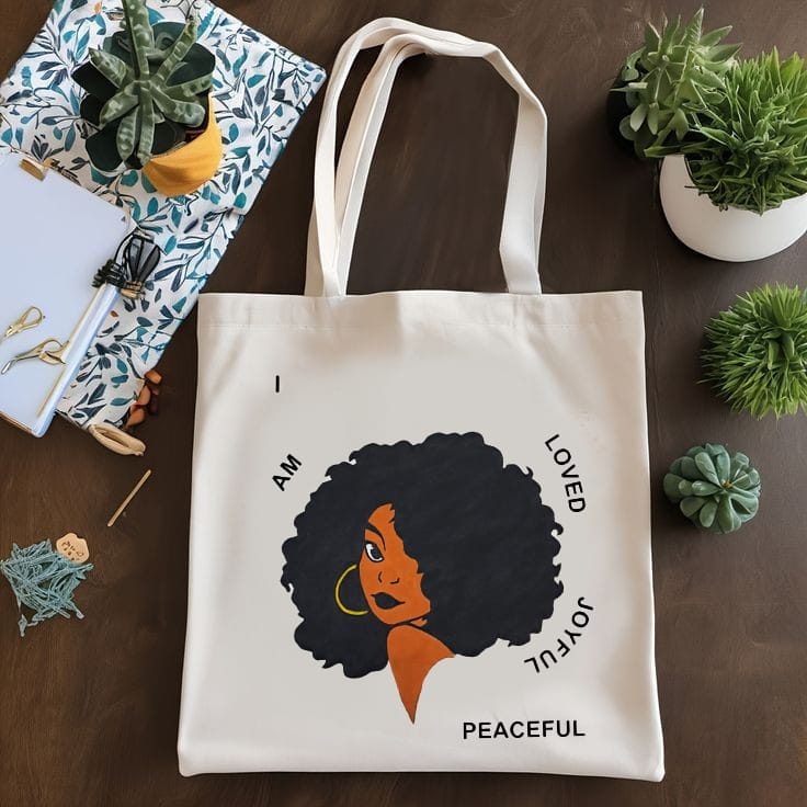 I AM LOVED JOYFUL PEACEFUL... CANVAS TOTE BAG