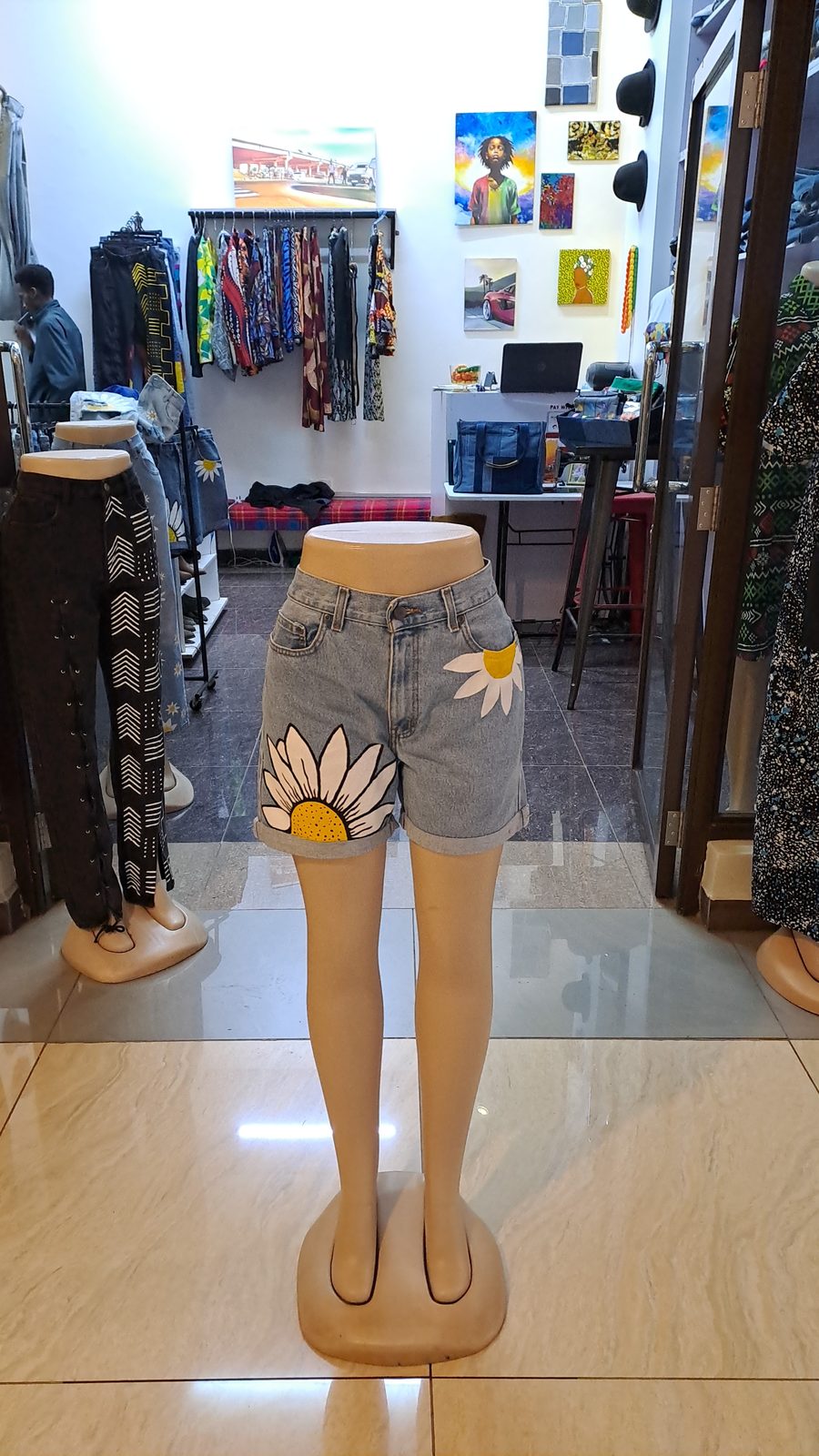 DAISY HAND - PAINTED DENIM
