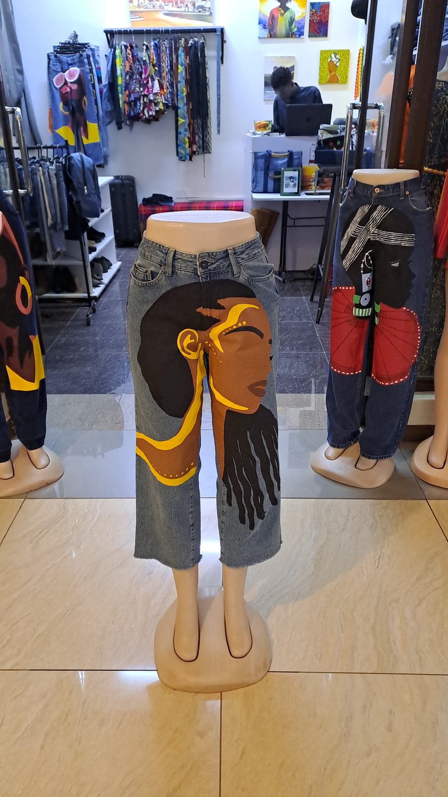 Afro lady with dreads