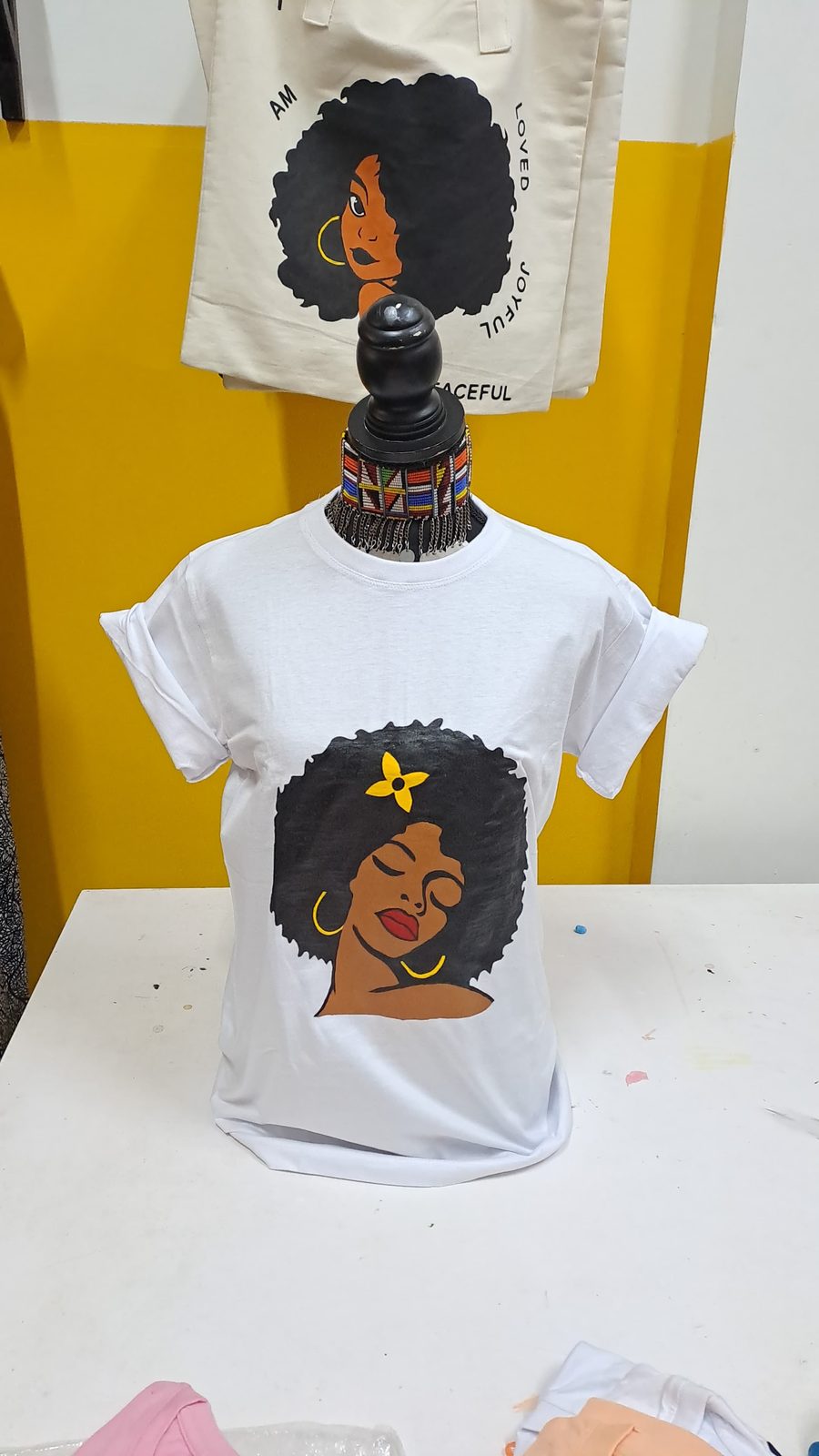 Yellow Flower Afro Tshirt
