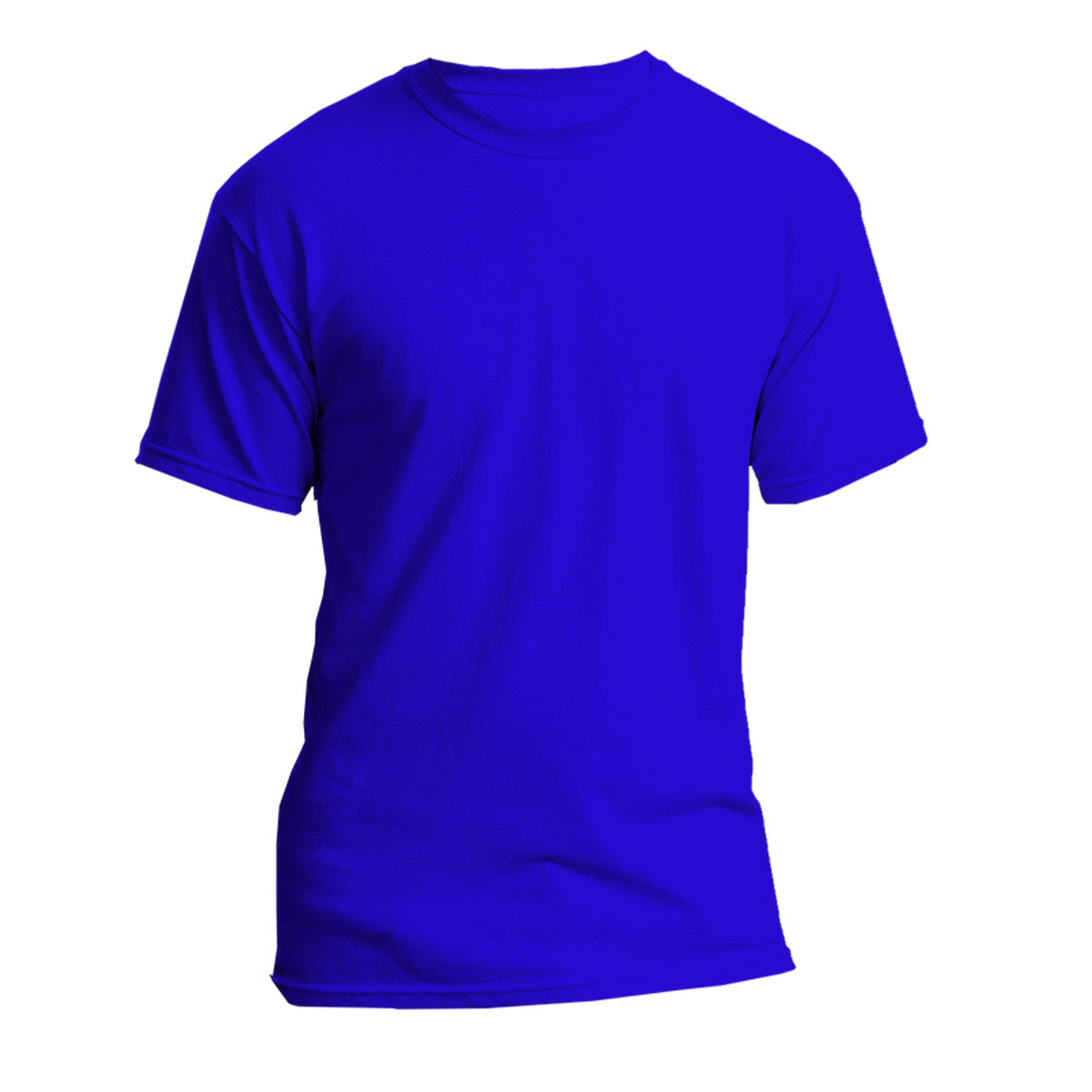 Royal Blue Round Neck Tshirt Cotton Plain