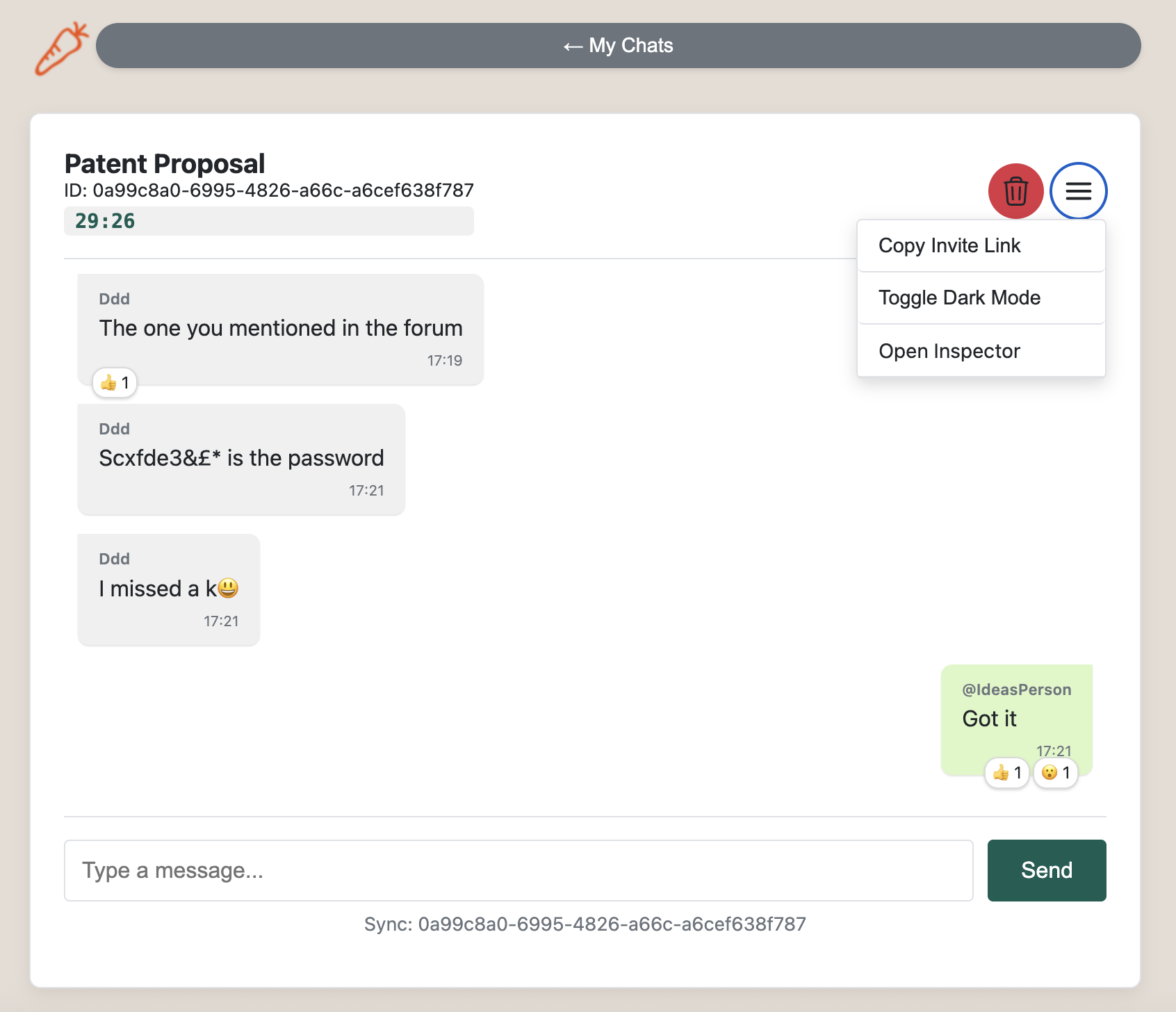 Tamarto App Interface