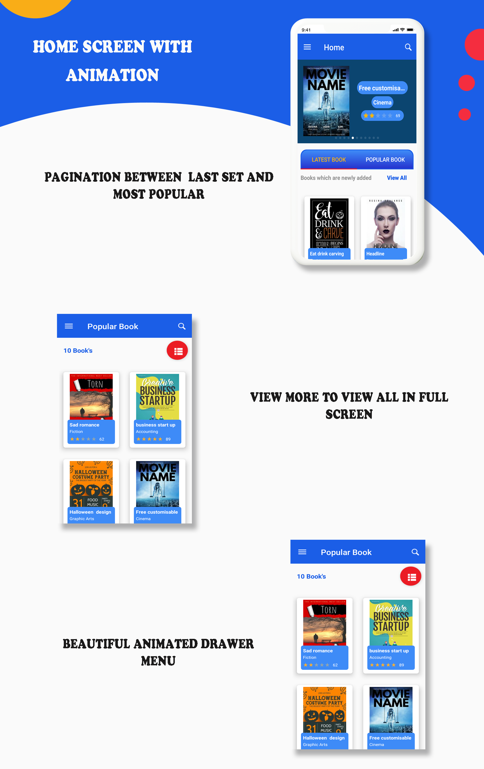 EBook App ( categories and subcategories)