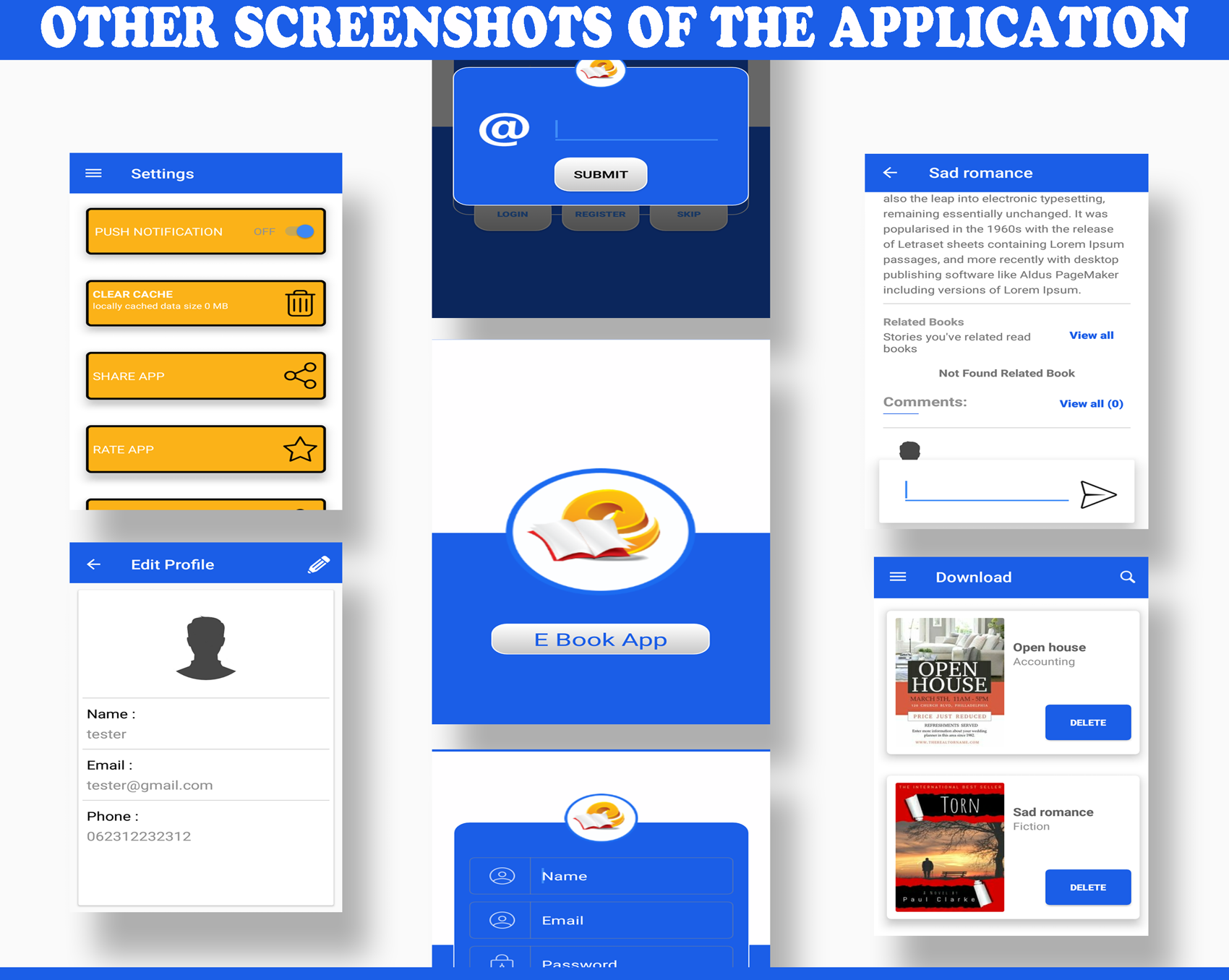 EBook App ( categories and subcategories)