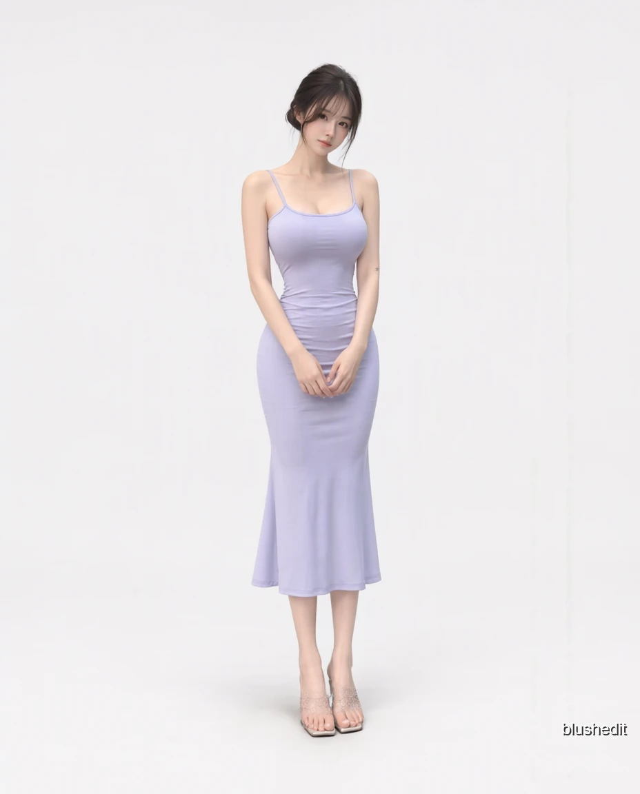 Lavender Midi With a Soft Flare