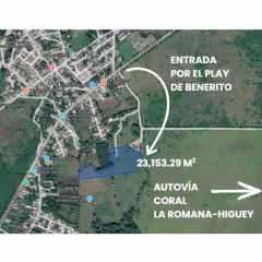 ¡De Oportunidad! 23,153 m² Benerito - Bayahibe (Título al día) | RD$ 23,153,000