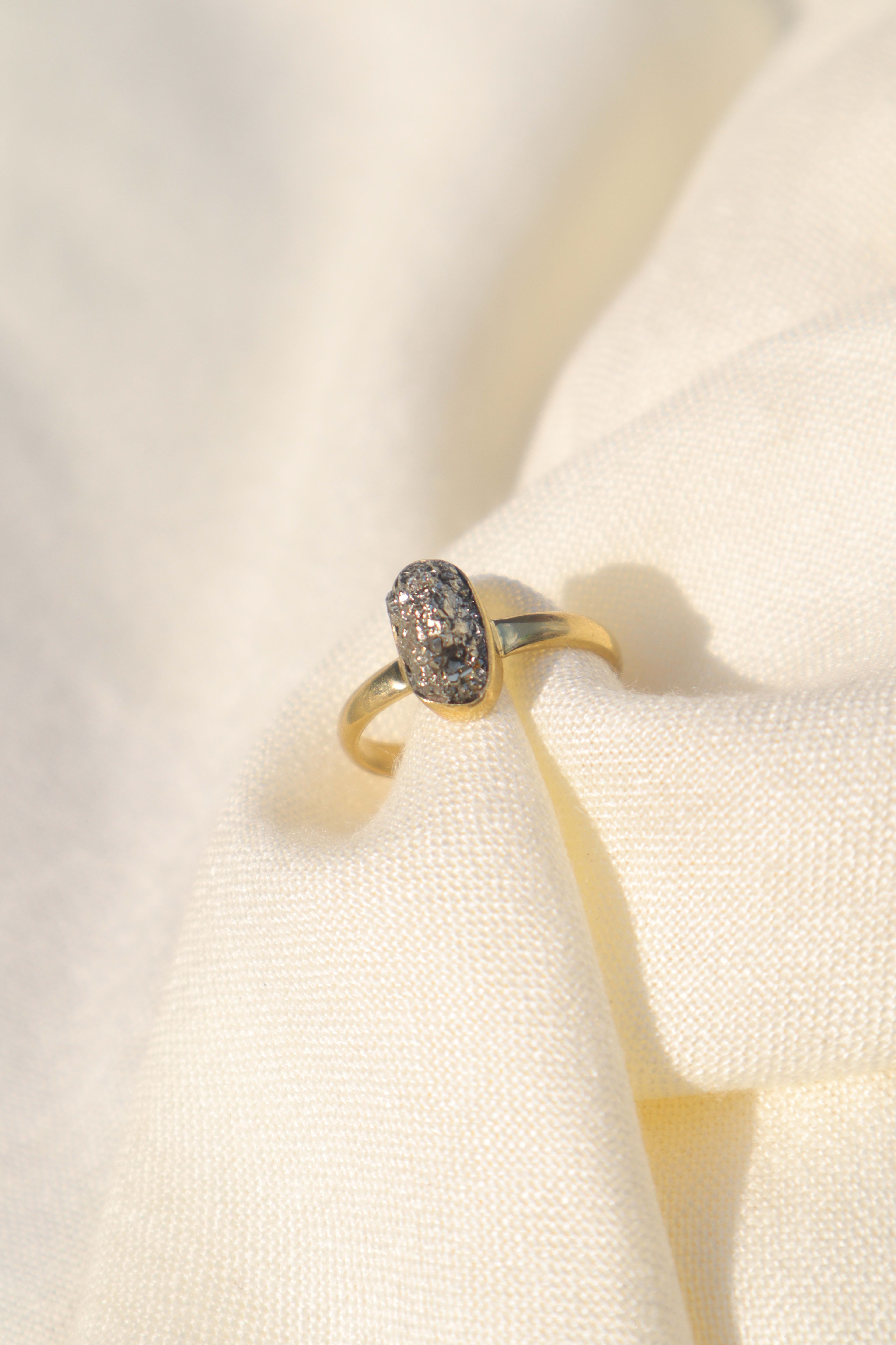 Pyrite Panchadhatu ring — 2
