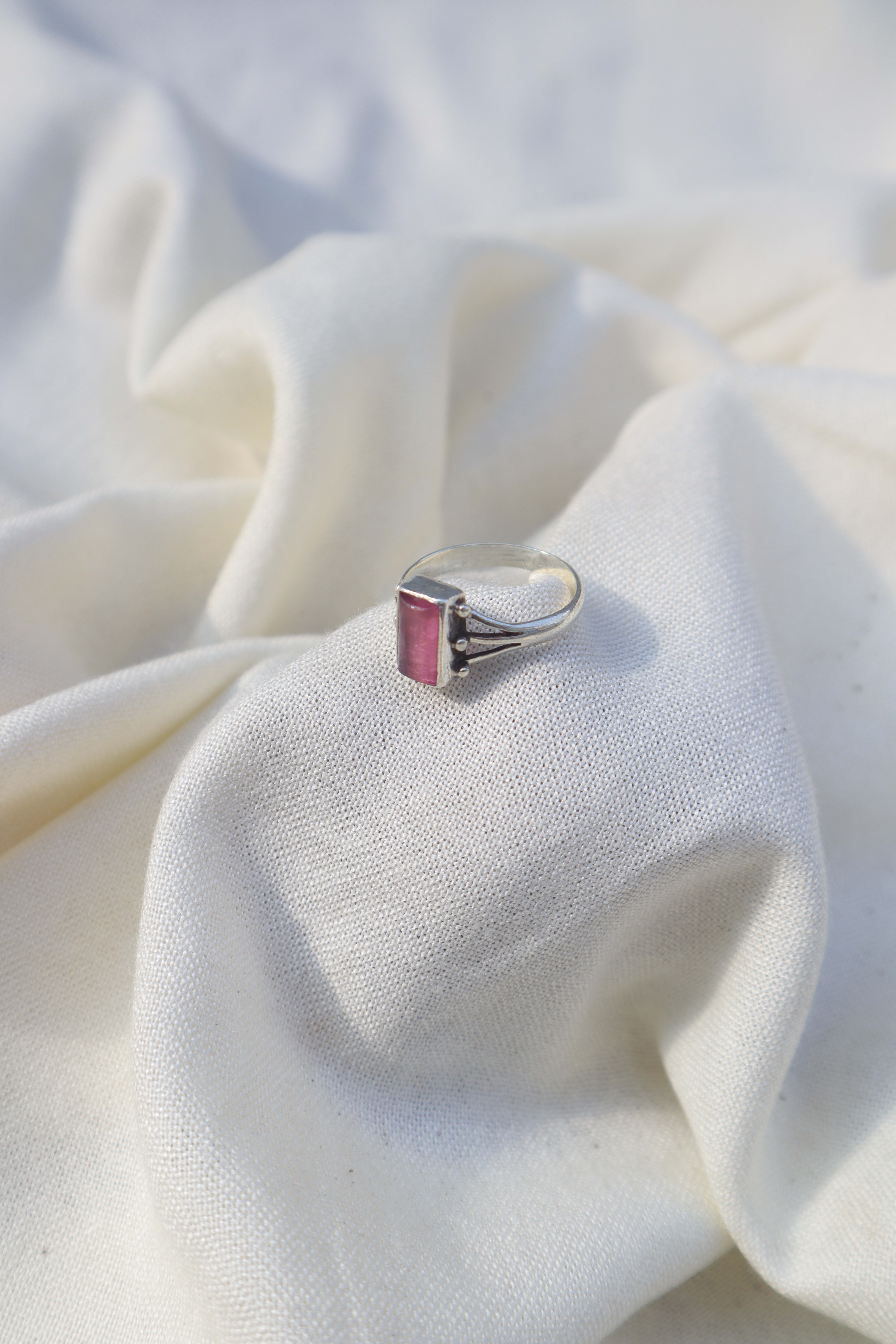 Silver Tourmaline ring