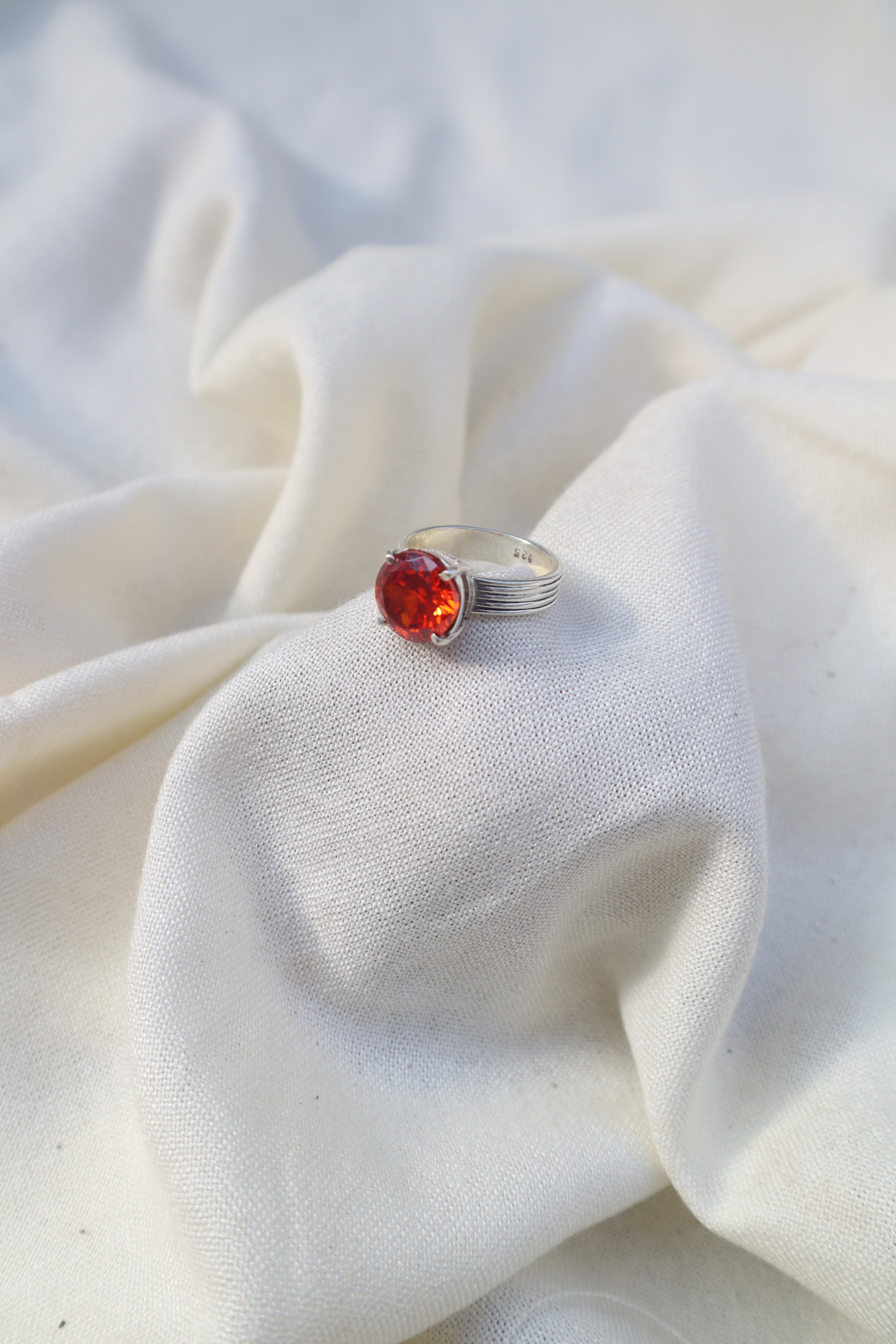Silver Zircon ring