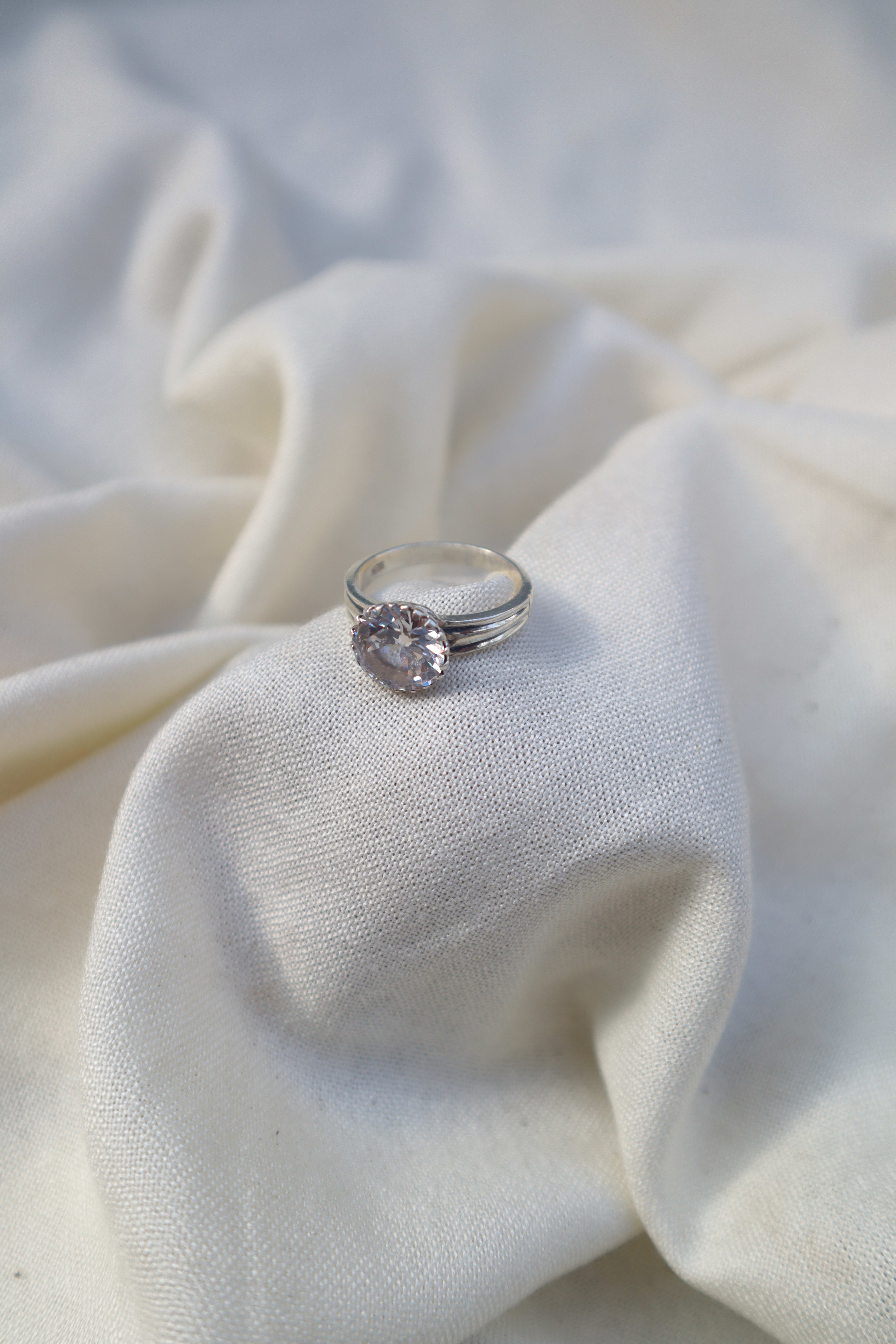 Silver Zircon ring 2
