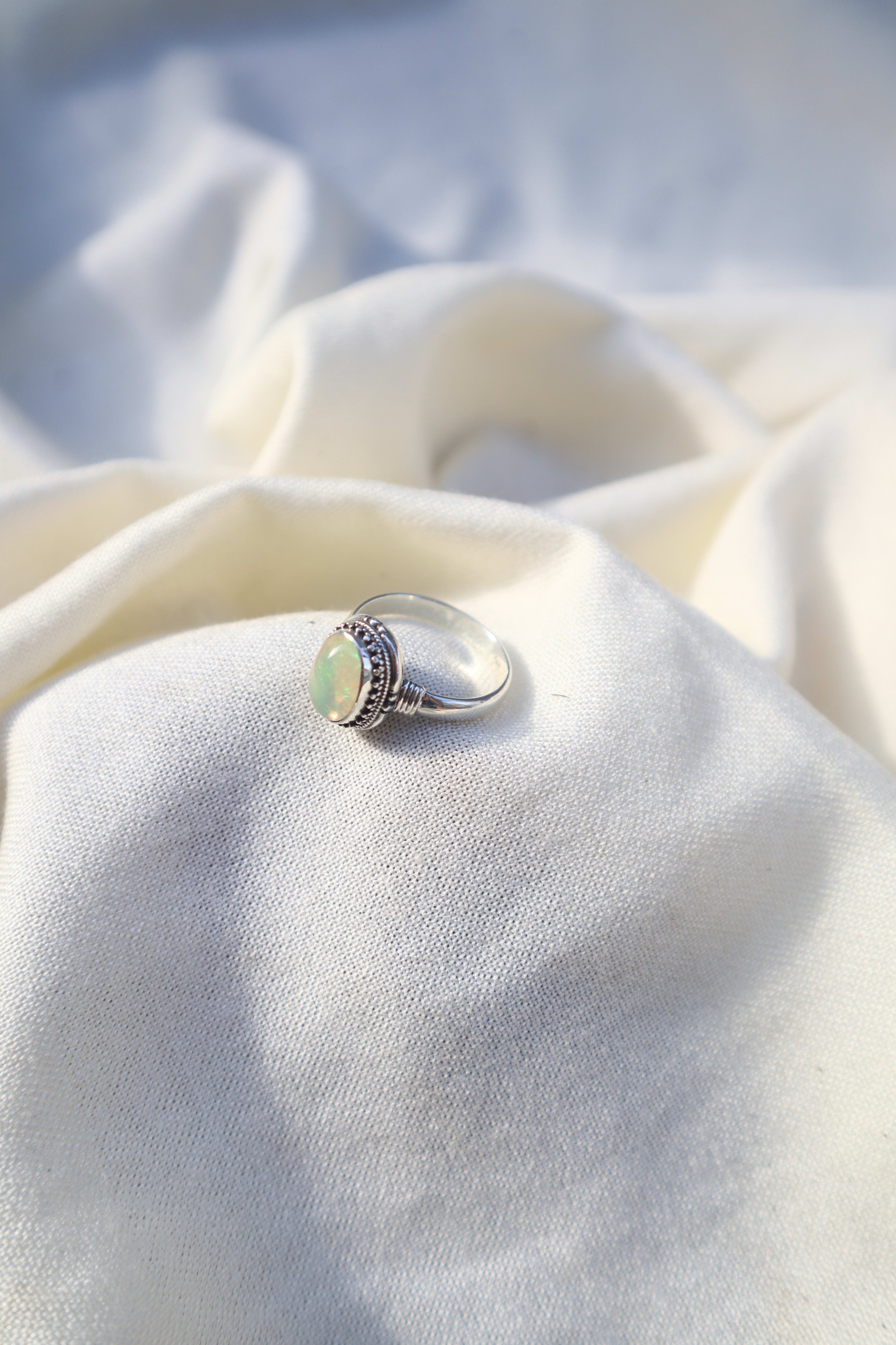 Silver Opal ring 2