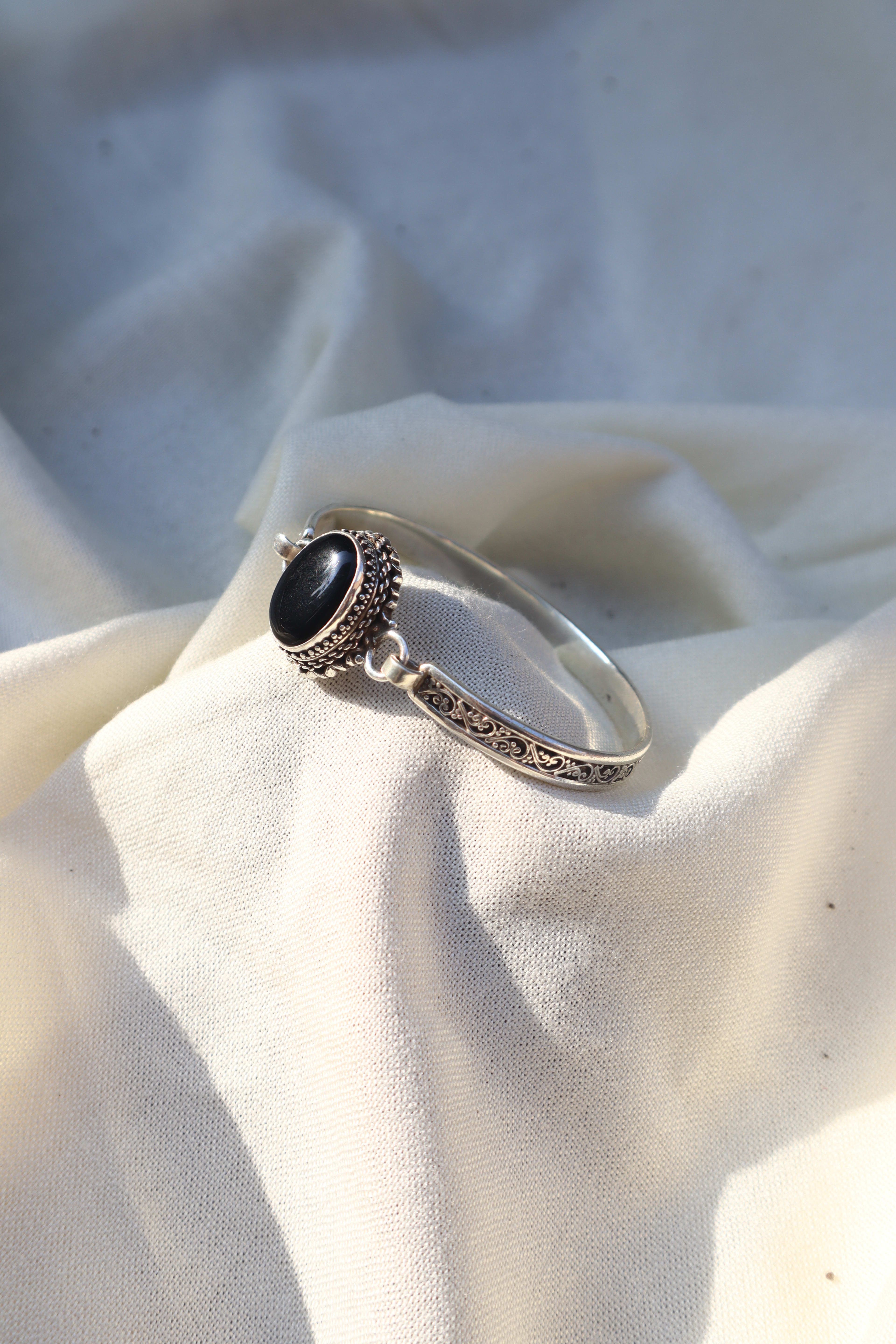 Silver Black Onyx bracelet